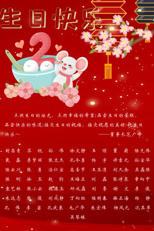 【生日祝福】恭祝2月生日的員工生日快樂！
