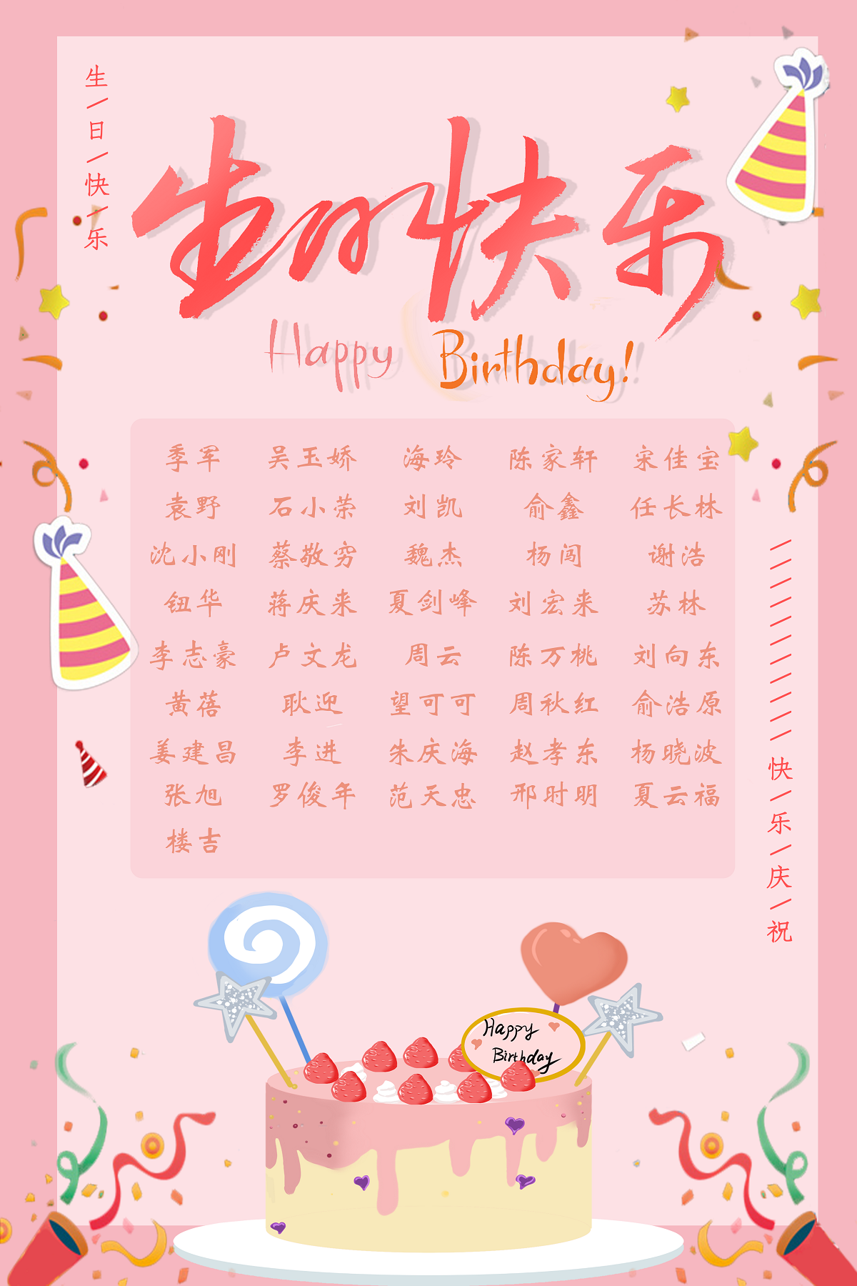 【生日祝?！抗ё?月生日的員工生日快樂！